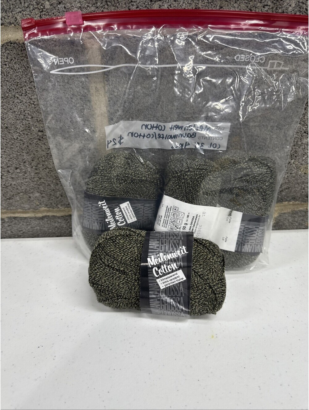Lana GrossaMeilenweit Cotton Color 35 4 Skein Lot
